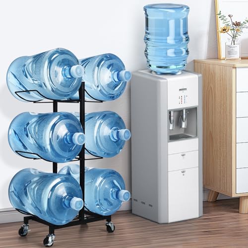 5 Gallon Water Bottle Holder with 4 Wheels