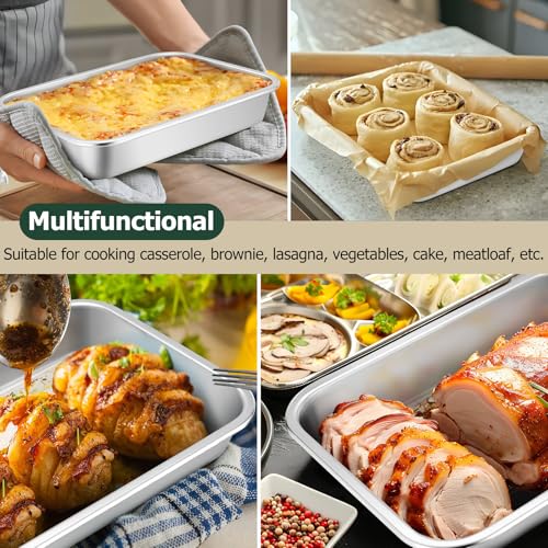 10.5’’ x 8’’ x 1.7’’ Stainless Steel Lasagna Pan Set
