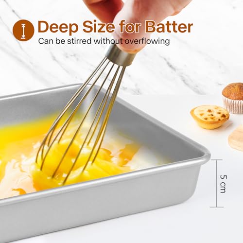 Rectangle Cake Pan Heavy Duty Deep Pan for Oven