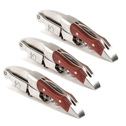 Professional Waiter Corkscrew Wine Key for Bartenders Set of 3