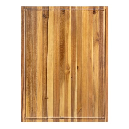 Eldridge Extra Large 24" x 18" Acacia Cutting Board (Natural / 24"L x 18"W)