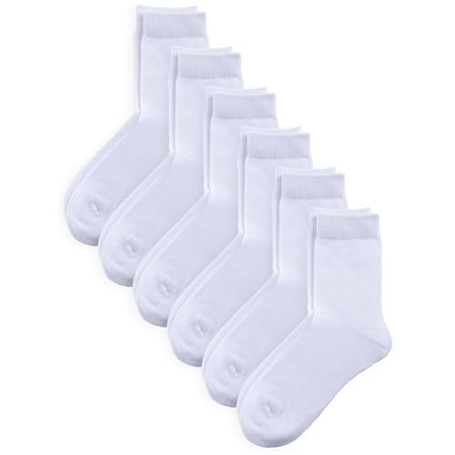 Unisex Kids Boys Girls Soft Cotton School Socks Black White Navy