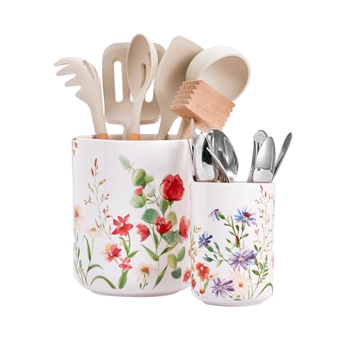 Ceramic Utensil Holder Set of 2