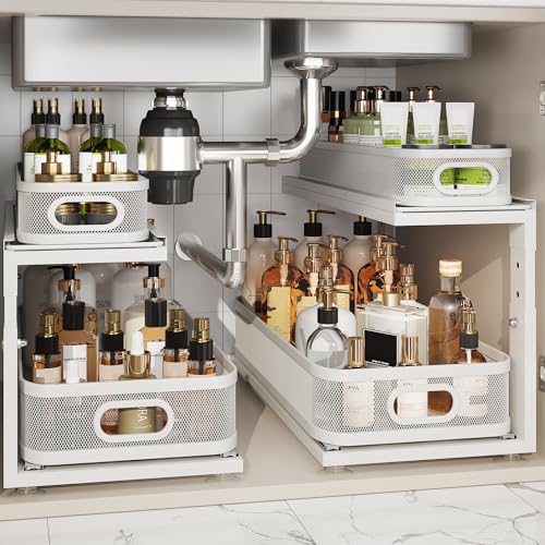 Under Sink Organizer Pull Out Cabinet Organizer Adjustable Height