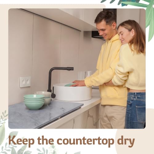 32" X 18" Extra Large Stone Dish Drying Mat for Kitchen (Gray / 32" x 18")