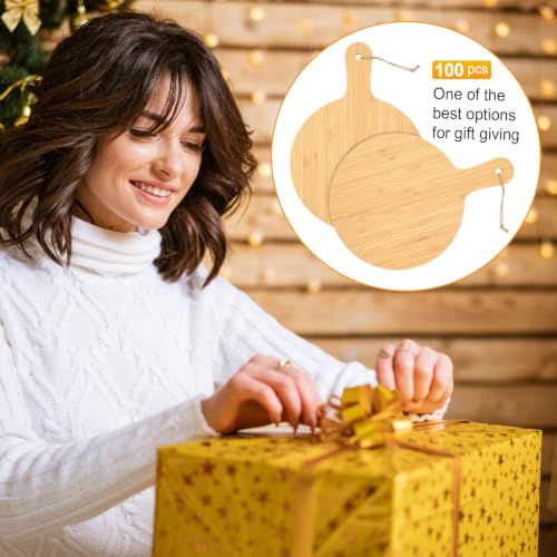 18 Pcs Cutting Board Bulk 13.8" x 9.8" Bamboo Chopping Board with Handle Wood Charcuterie Plank Engraving Serving Kitchen Planks for Wedding Housewarming Gift (13.8" X 9.8" / Bamboo)