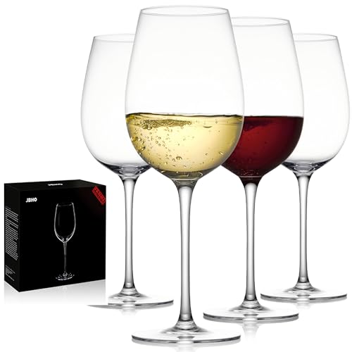 Hand Blown Italian Style Crystal White or Red Wine Glasses