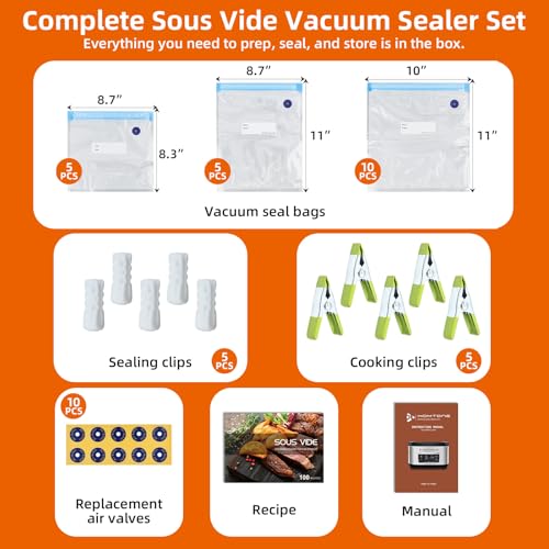 8 Quart Sous Vide Machine (Sous Vide Cooker+ Seal Bags)