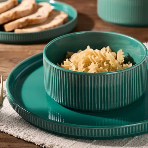 Stoneware Dinnerware Set with Trim