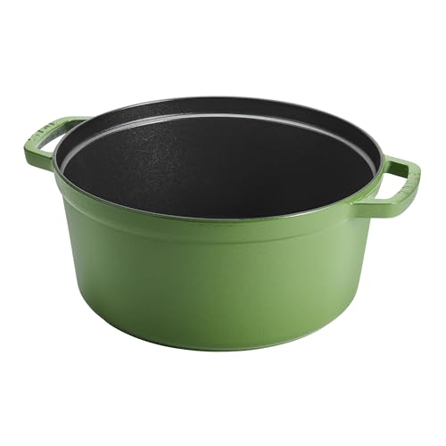 Cast Iron Round Dutch Oven (7-qt Round / Pistachio)