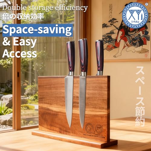 Magnetic Knife Block (dark wood color / 16.5*9.5 inch without board)
