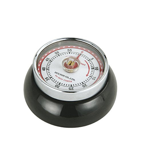 Magnetic Retro Kitchen Timer (Black / 2.75 inch)