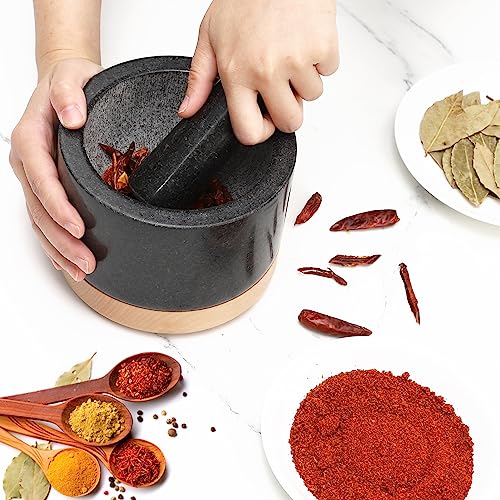 Polished Granite Mortar and Pestle Set