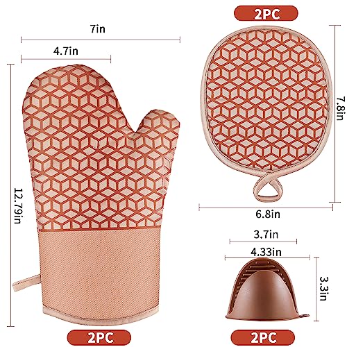 Oven Mitts and Pot Holders Sets 6pcs