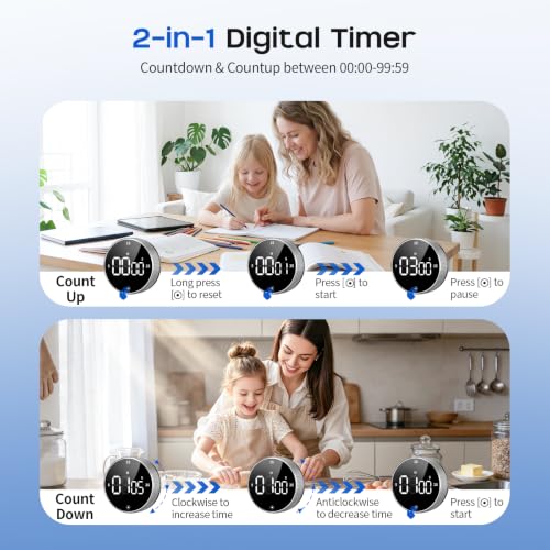 Digital Kitchen Timer (Sliver)