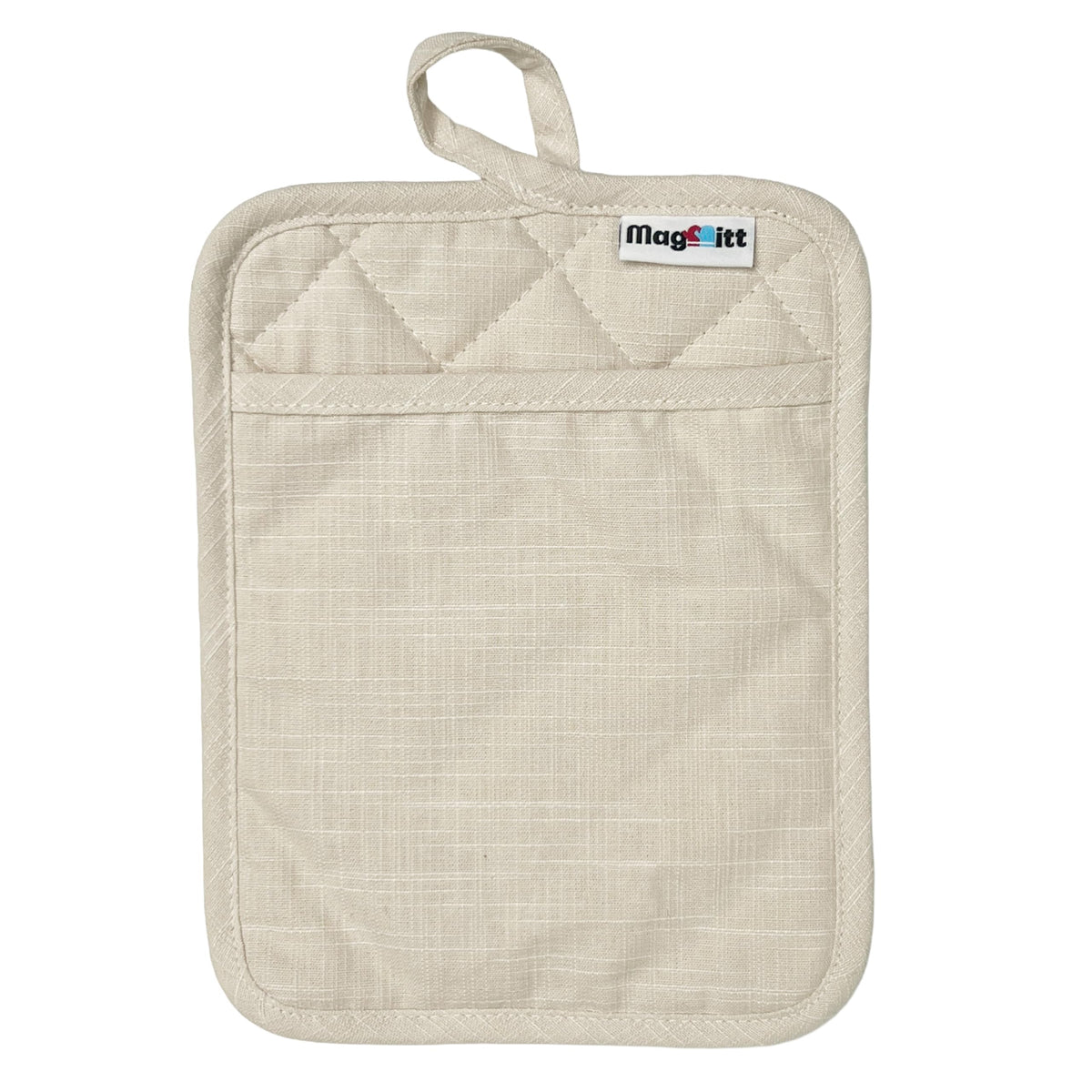 Magnetic Oven Mitts & Pot Holder 3 Pc Set (Vanilla Cream)