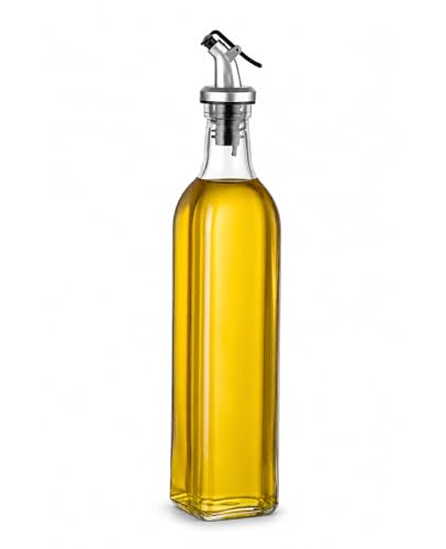 Oil Bottles for Kitchen 1 Pack (Clear / 17 Ounces)