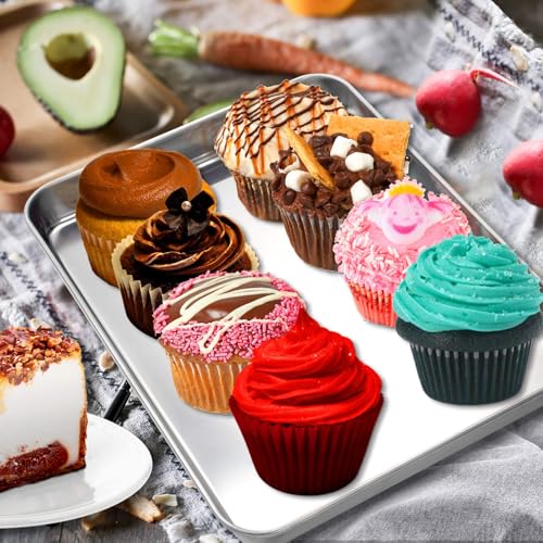 Baking Sheet Yododo Stainless Steel Cookie Sheet Baking Pan Toaster Oven Tray Pan