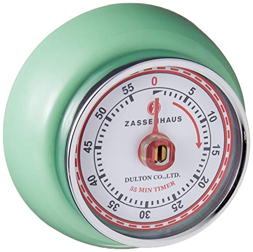 Magnetic Retro Kitchen Timer (Mint Green / 2.75 inch)