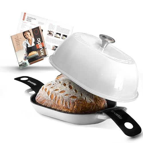 Enameled Cast Iron Dutch Oven for Sourdough Bread Baking