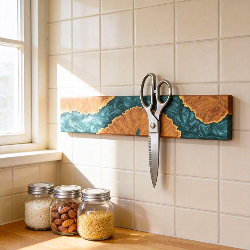11.8 Inch Magnetic Knife Holder for Wall (Green / 11.8IN)