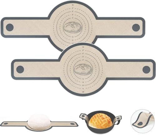 Silicone Bread Sling for Dutch Oven Liners Silicone Baking Mat Reusable Sourdough Bread Baking Supplies with Long Handle Bread Making Tools for Transfer Sourdough