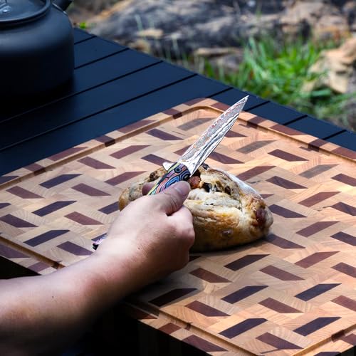 3D Zigzag Pattern End Grain Cutting Board (Maple XL)