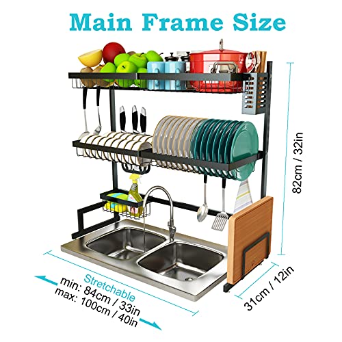 Over The Sink Dish Drying Rack (3-tier)