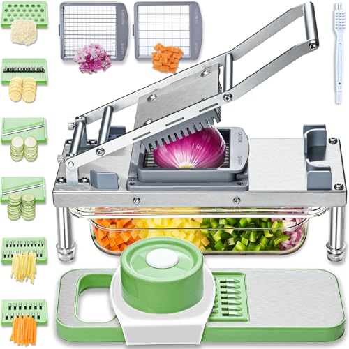 Stainless Steel Vegetable Chopper with 4 Blades