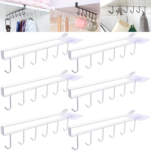 6PCS Mug Hooks Under Cabinet