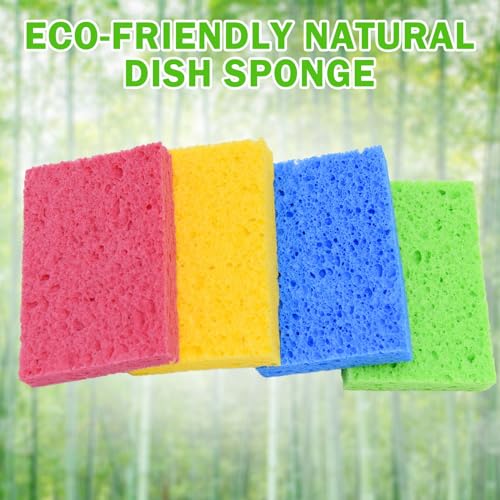 Sponges Kitchen Natural Compressed Cellulose Sponges Durable Dish Sponge for Cleaning & DIY for Kids Reusable