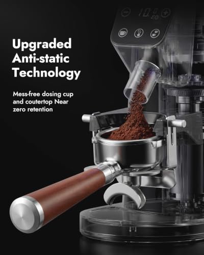 64MM Flat Burr Coffee Grinder Electric (Ivory)