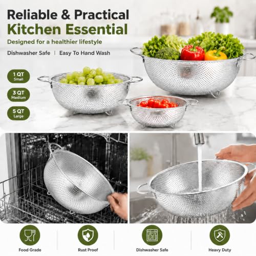 Stainless Steel Colander 3qt