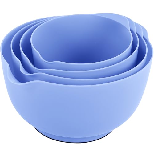 Nesting Plastic Mixing Bowl 4 Set Plastic Mixing Bowls Microwave Safe Mixing Bowls