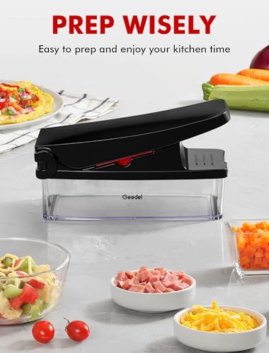 Vegetable Chopper (Black / 4 Blades)