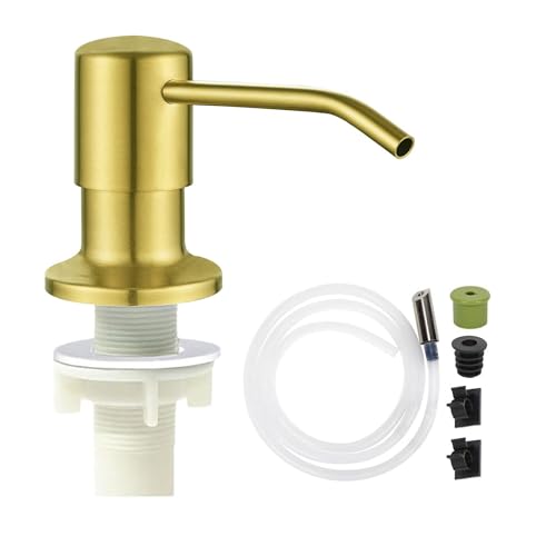 Touchless Automatic Soap Dispenser for Kitchen Bathroom Sink Built in Brushed Nickel Liquid Commercial Electric Soap Dispenser with Bottle and Pump