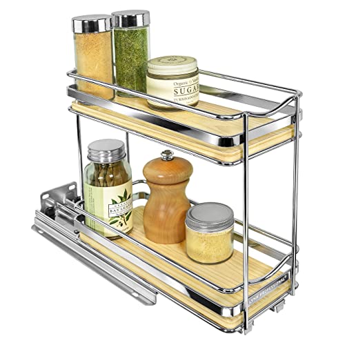 Pull Out Spice Rack Organizer for Inside Kitchen Cabinets