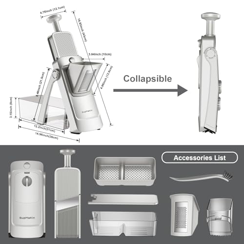 Safe Mandoline Slicer (S4 Gray)