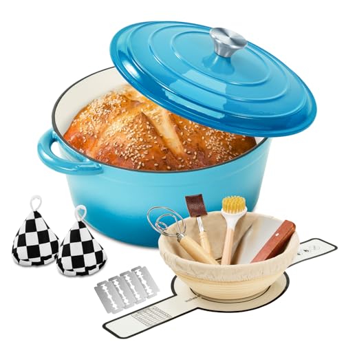 Enameled Cast Iron Dutch Oven 6.5 QT with Lid