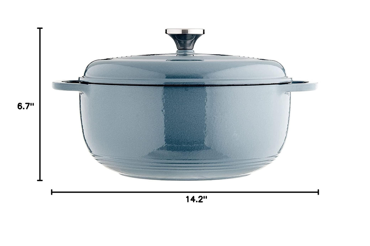 Essential Enamel Cast Iron Dutch Oven (Storm Blue)