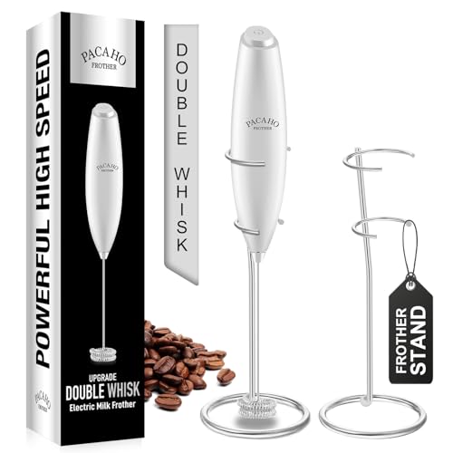 Powerful Milk Frother with Double Whisk