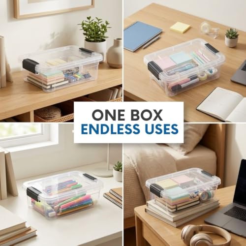 Clear Plastic Storage Boxes with Lids