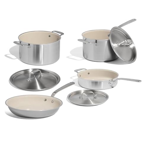 Cookware - 7-Piece CeramiClad Non Stick Pot and Pan Set