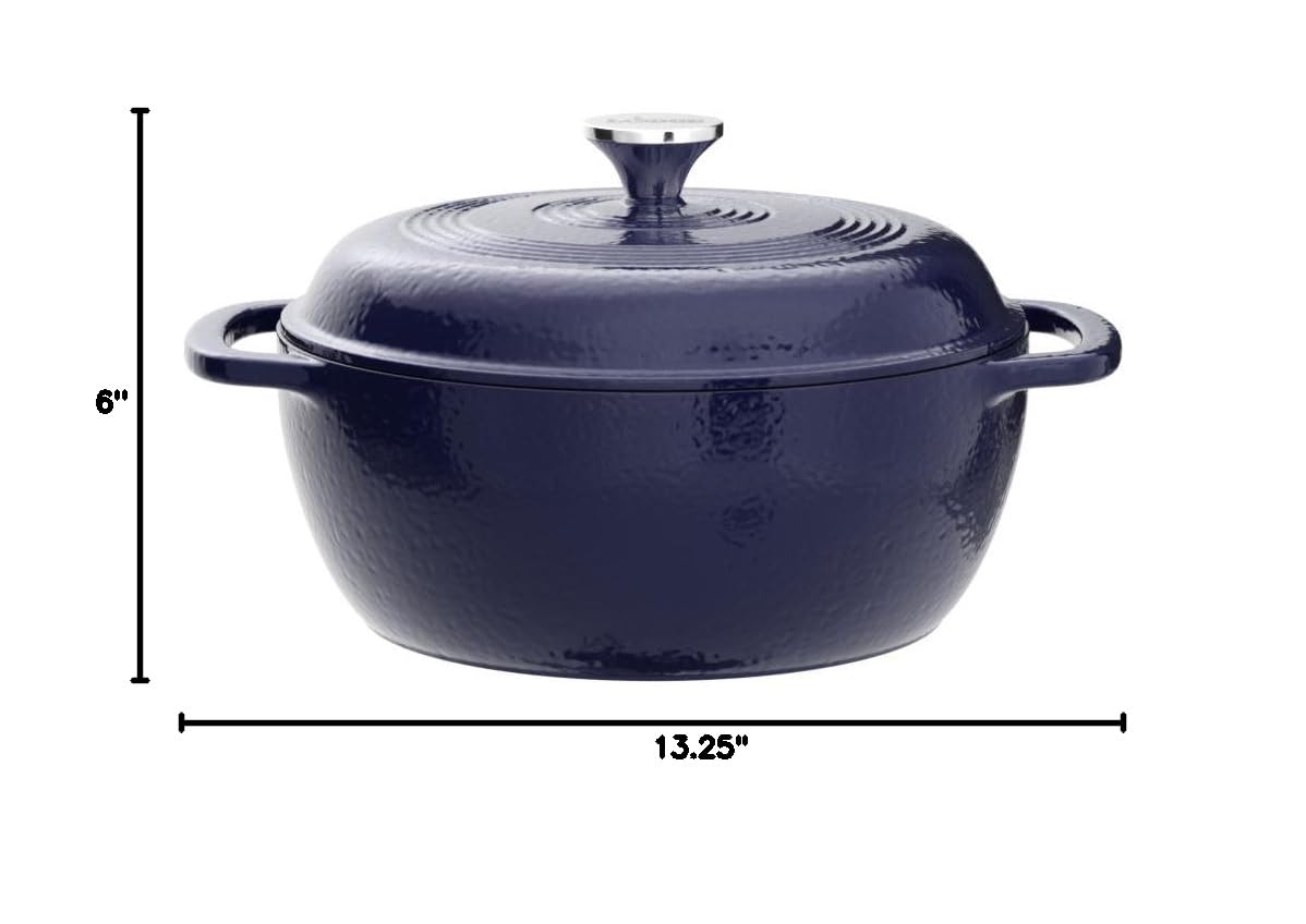 Essential Enamel Cast Iron Dutch Oven (Indigo)