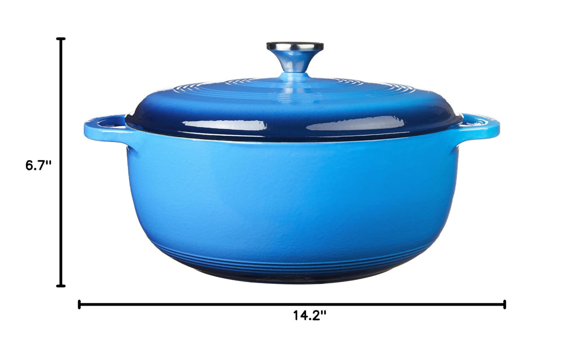 Essential Enamel Cast Iron Dutch Oven (Caribbean Blue)