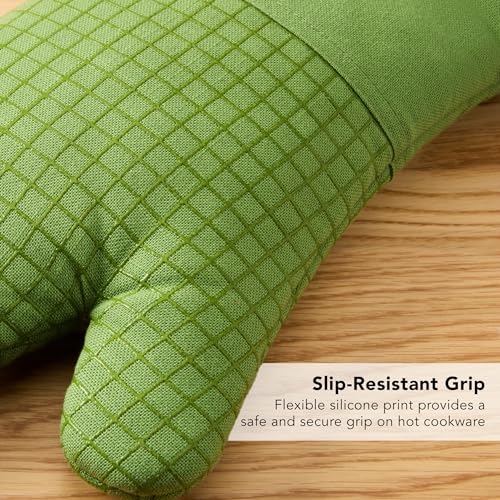Gourmet Series Gridlines Oven Mitts 2 (Matcha Green)