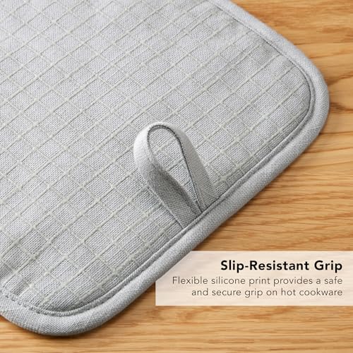 Gourmet Series Gridlines Pot Holders 2 (Matte Grey)