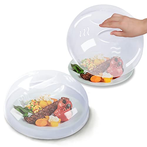 Microwave Splatter Cover Microwave Cover for Food Large Microwave Plate Food Cover With Easy Grip Handle Anti