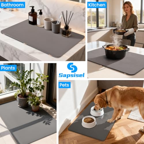Large Stone Drying Mat for Kitchen Counter