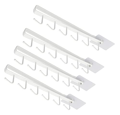 Mug Cups Cabinet Mug Hooks Kitchen Storage Hanging Hooks Rack Fit for 0.98" Thickness Shelf or Less Flat Buttom Cabinet Without Any Lip